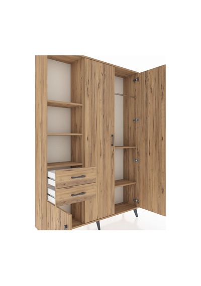 Arges Dolap 5 Raflı 2 Çekmeceli Tek Askılı 132x30x195 Çam-çam/çam Atlas Çam/atlas Çam Arges Dolap 5 Raflı 2 Çekmeceli Tek Askılı 132x30x195 Çam-çam/çam Atlas Çam/atlas Çam