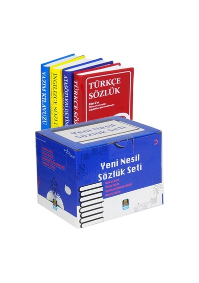 Yeni Nesil Sözlük Seti, Türkçe-ingilizce-atasözleri Ve Yazım Klavuzu 4 Kitap Kutulu, Biala Kapak...