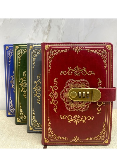 Özel Tasarım Şifreli Deri Defter Model 2