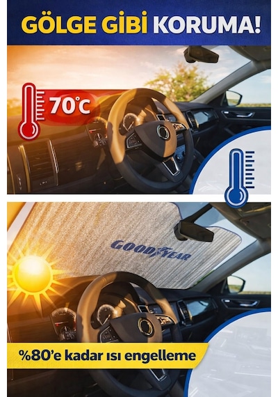 Araba Ön Cam Güneşlik Anti-uv Oto Güneşlik 120 X 60 Cm Araç Gölgelik Oto İçi Vantuzlu