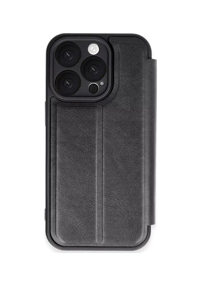 Apple  Uyumlu - iPhone 16 Pro Max Kılıf Flip Cover - Siyah Diğer