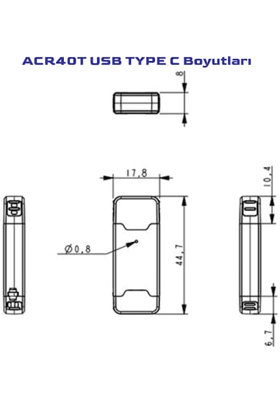 Acr40t Type-c Temaslı Akıllı S/c Kart & E-imza Okuyucu/kodlayıc