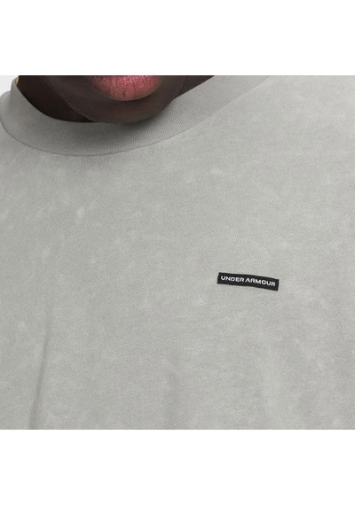 Under Armour Heavyweight Oversized Logo Wash Erkek Gri Polo Yaka Tişört