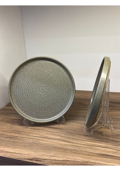 2'li Adelfa Ripple Düz Tabak 21 Cm Kahvaltılık Sunum Tatlı Sunum Pasta Servis Gourmet Sunum Çok Renkli