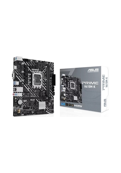 Asus Prıme H610m-k, 2xddr5, M.2, D-sub, Hdmı, 12-13.14.nesil, Lga1700 Soket, Anakart