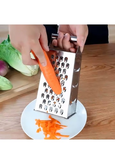 4 Yüzeyli Mutfak Rendesi, Metal Saplı, Gümüş Diğer