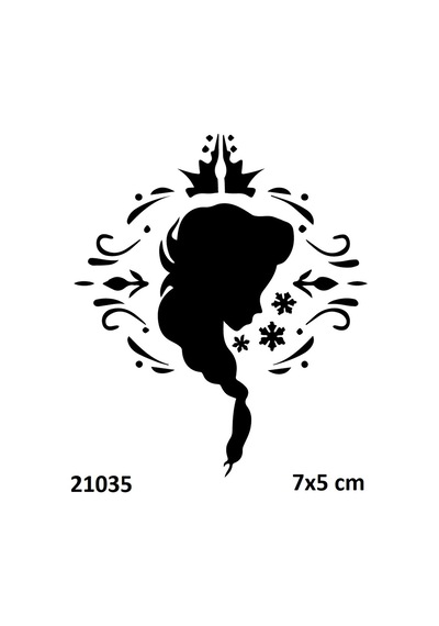 Airbrush Tattoo Prenses Kız Yapışkanlı Stencil Süsleme Ve Boyama Kalıbı Stencil Kalıp