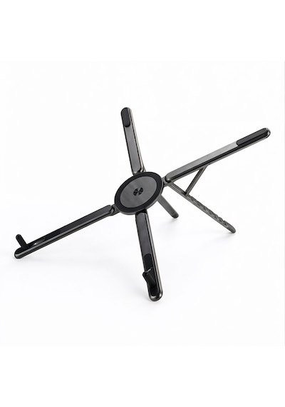 Alüminyum Katlanabilir Laptop Standı Ayarlanabilir Notebook Tablet Yükseltici 10-17.3 Inç Uyumlu Gri - Gri