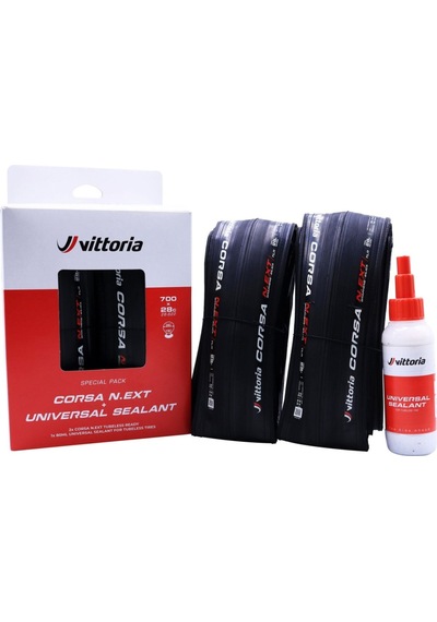 Vittoria Corsa N.ext Tlr 700x28 G2.0 Dış/80ml Seal Lastik Seti 11p00084 Siyah