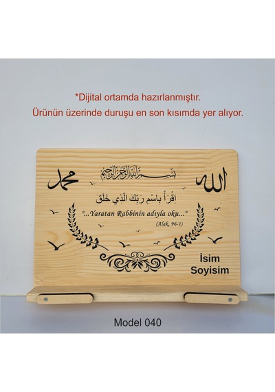 Münzevi Masaüstü Ahşap Rahle/tablet/kitap Tutucu-model040