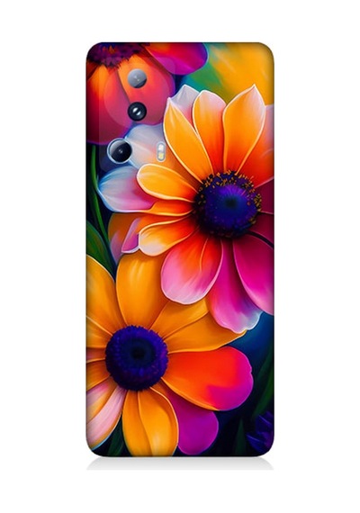 Xiaomi Mi 13 Lite Uyumlu Silikon Kılıf Soft Renkli Çiçekler