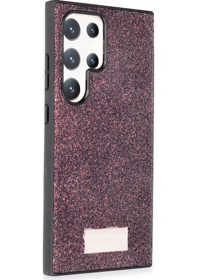 Onegif Samsung Uyumlu Galaxy S24 Ultra Bright Simli Kapak - Derin Mor Standart