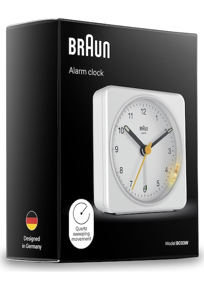 Braun Bc03w Beyaz Klasik Seyahat Analaog Alarmlı Masa Saati Brn.bc03w
