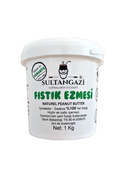 Şekersiz Katkısız Fıstık Ezmesi%100 Yer Fıstığı 1kg 0.75 LT - 2.5 LT - 12 KG