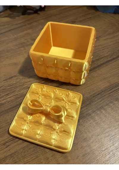 Kapitoneli Takı Kutusu Sarı
