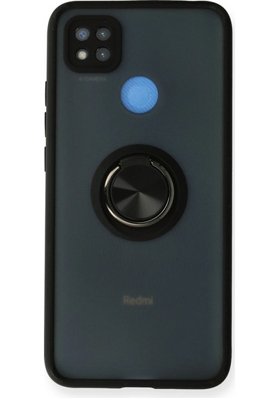 Uryport Xiaomi Redmi 9c Kılıf Montreal Yüzüklü Silikon Kapak - Siyah