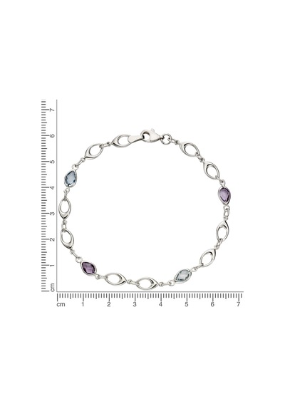Yüksek Kaliteli 375 Ayar Altın Amethyst Kadın Bilezik 19cm Şıklık Ve Zarafet Için