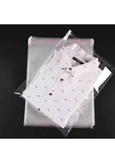 50 Adet 30x45 Cm Bantlı Şeffaf Opp Jelatin Poşet, Şeffaf Poşet 30x40 5