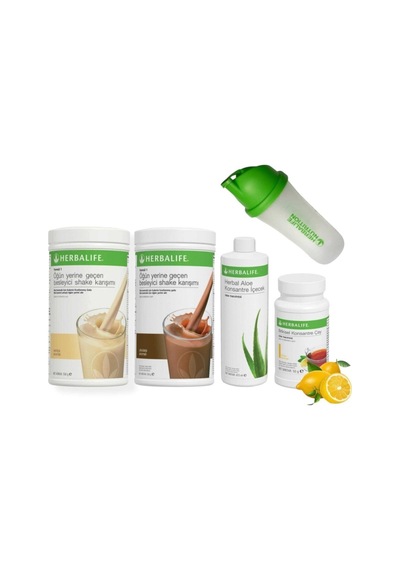 Herbalife Set 2 Adet Vanilya Shake 1 Ad. Aloevera 1 Ad. Limon Çay 50 Gr Ve Shaker