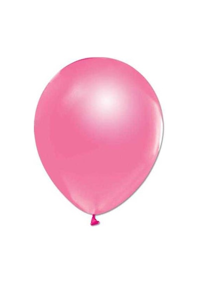 Metalik Balon 12 Inç Baskısız 100 Adet Fuşya