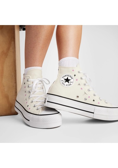 Converse Chuck Taylor All Star Lift Platform Celestial Kadın Krem Sneaker