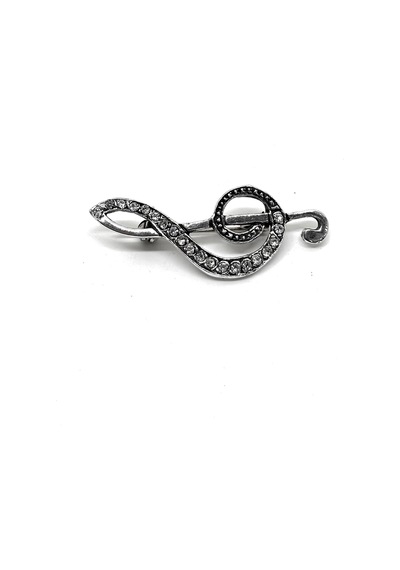 Oya Silver Gümüş Sol Anahtarı Broş 2-model 2x5cm Msj111 Beyaz