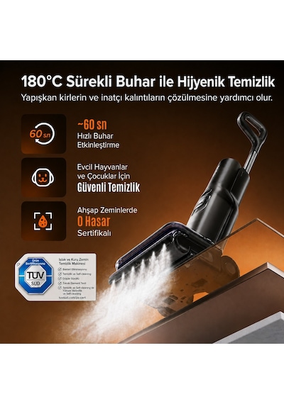 Roborock F25 Steam Akıllı Dikey Süpürge