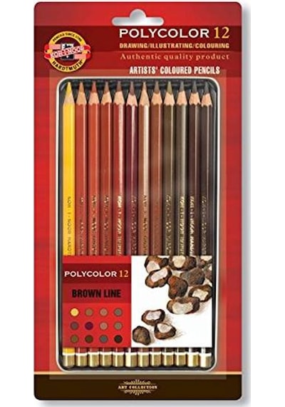 Koh-ı Noor Set Of Artist S Coloured Pencils Kahverenk Lin