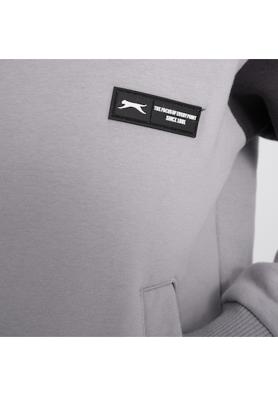 Slazenger  LAYNE Çocuk Kapüşonlu Cepli Gri  -  Siyah Sweatshirt
