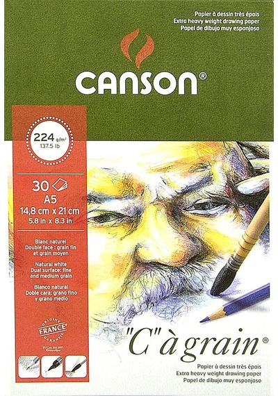 Canson Cagrain Yapışkanlı Eskiz Çizim Defteri 224gr.30 Yaprak.a5