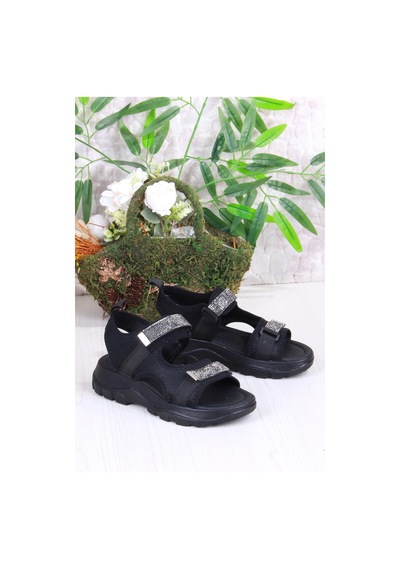 Fort 35400 Diva Comfort Rahat Çırtlı Kadın Sandalet Siyah
