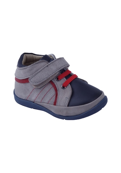 Angelokids Perlina 00101 Deri Ortopedik Destekli Ilk Adım Ayakkabısı 19-21 (415377115) Gri - Lacivert
