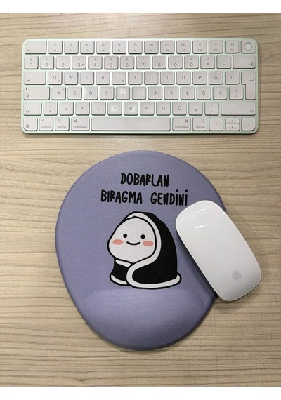 Dobarlan Bıragma Gendini Baskılı Bilek Destekli Oval Mouse Pad Sarı