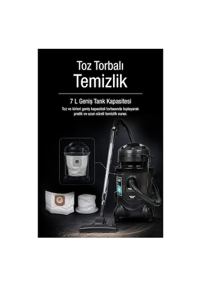 Fantom Robotix CC-9500 2400 W Su Filtreli Halı Yıkama Robotu Yüksek Emiş Gücü ile Pratik Temizlik