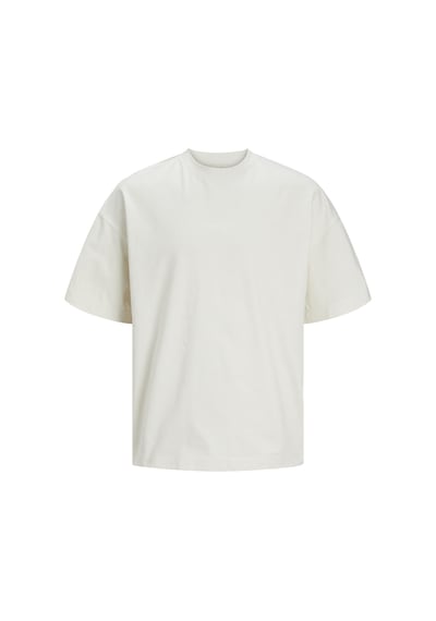 Jack & Jones Göğüs Logo Baskılı Tişört - Santorini 12251774 Buttercream Bej