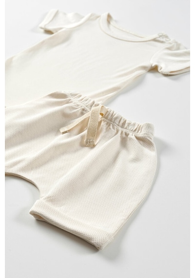 Tinylamb Elation Milk Şort Ve Bodysuit Takım - 2 Parça Krem
