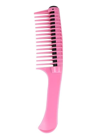 Koodmax Saç Bakım Ürün Dağıtıcı Boya Ombre Geçiş Tarağı Dolaşık Açıcı Saç Tarak - Pembe Siyah