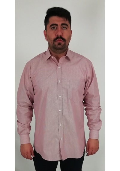 Tousus Regular Fit Çizgili Erkek Gömlek Kls-4128-tss Bordo
