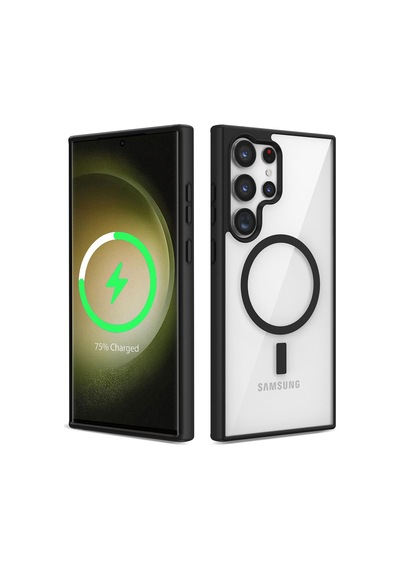 Samsung Uyumlu Galaxy S22 Ultra Kılıf Kenarlar İnce Arka Kısım Magsafe Kamera Yükseltili Silikon Cherena Yeşil