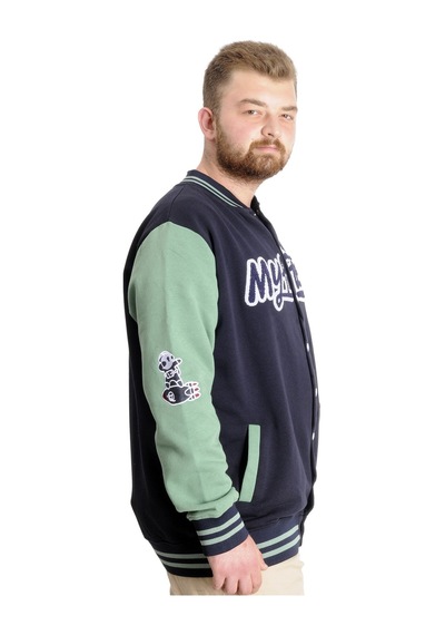 Mode Xl Büyük Beden Erkek Kolej Mont My Field 23626 Lacivert 001