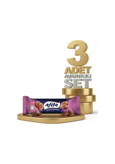 Afia Afita Kakao Krema Dolgulu Bisküvi 3x75 Gr