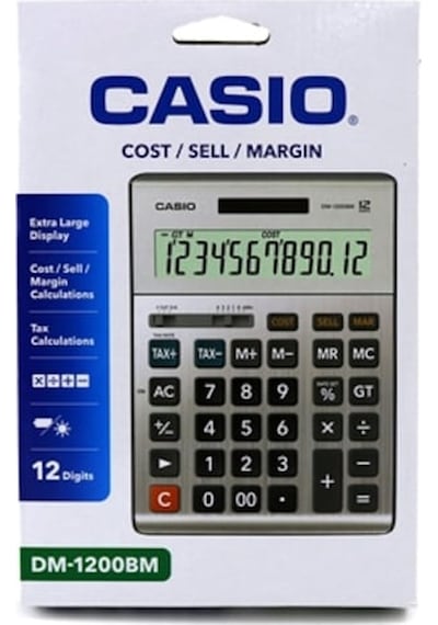 Casio DM-1200FM Masaüstü 12 Hane Hesap Makinesi