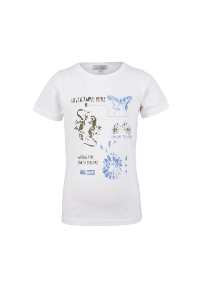 Brz Kıds Brz Kids Baskılı Unisex Çocuk T-shirt-ekru Ekru