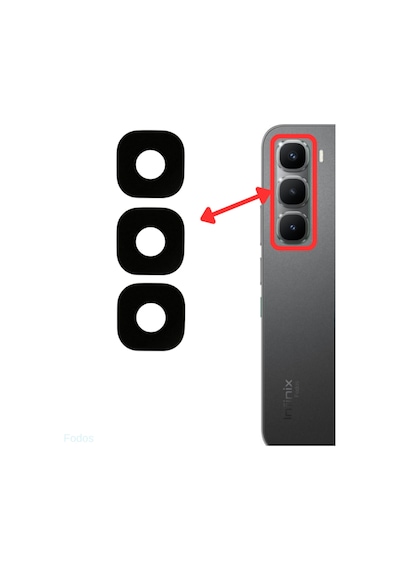 Infinix Hot 60 Pro Kamera Lensi Cam - Kamera Camı - Yapışkanlı - X6885 Uyumlu