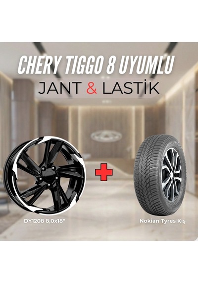 Chery Tiggo8 Uyumlu Nokian235/55r18 Kış Lastiği 4 Adet Yılı:2024 + Dy1208 Bd 18"jant 4 Adet