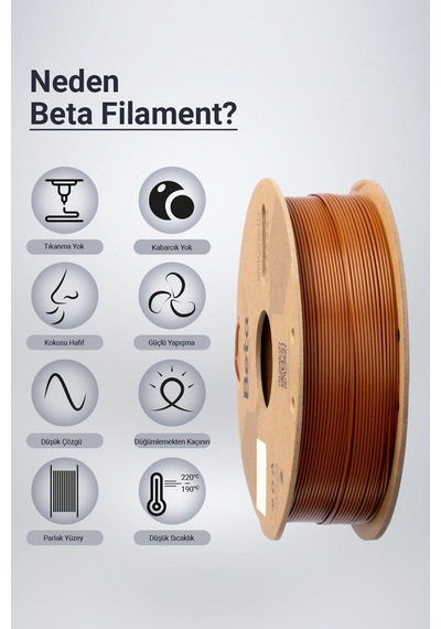 Beta Pla+ Filament Brown Kahverengi