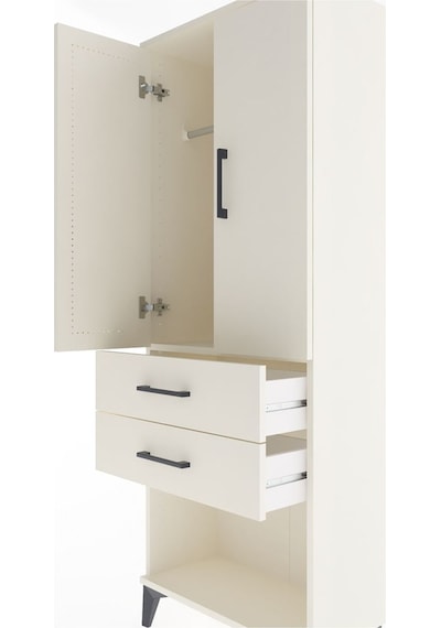 Arges Dolap Tek Raflı 2 Çekmeceli Tek Askılı 60x30x163 Aytaşı... Aytaşı
