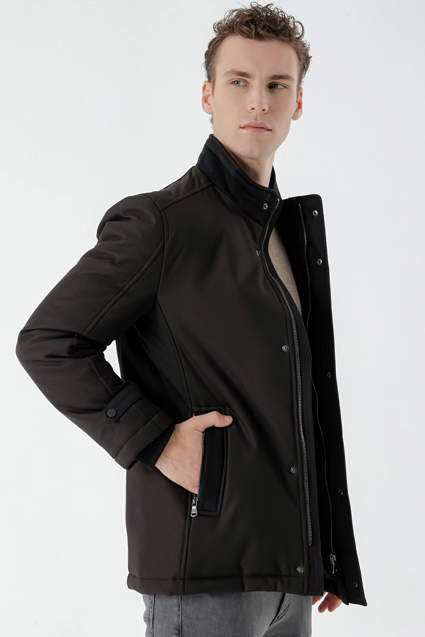 Morven Erkek Siyah Aston Çıtçıtlı Yan Cepli Dynamic Fit Rahat Kesim Mont 26ks024004001 Siyah Siyah