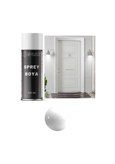 Parlak Beyaz Çelik Kapı Sprey Boyası 400 Ml.