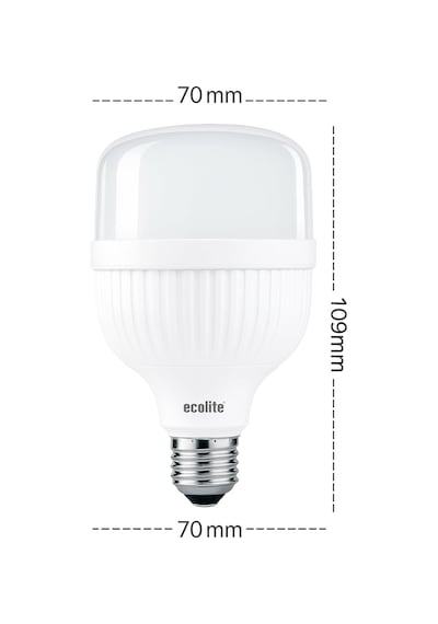 Ecolite 17w Led Ampul 3000k Sarı Işık 1750 Lümen 112w Eşdeğer E27 Duylu 70x109 Mm Yüksek Güçlü Sku: Smg8690010173447 Açık Kahverengi
